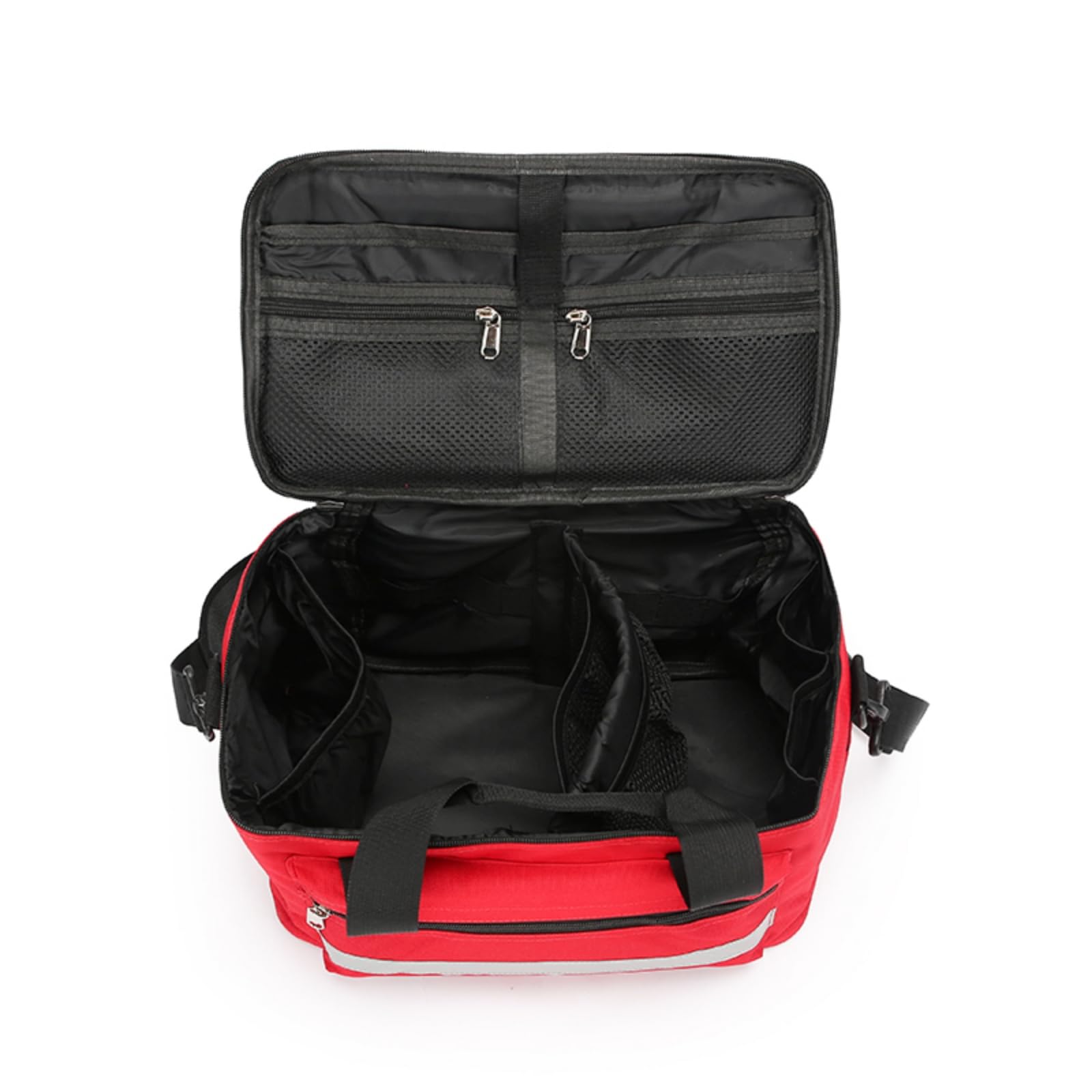 Borsa di pronto soccorso vuota, borsa medica di emergenza con strisce riflettenti, borsa portatile per medicine per viaggi, campeggio, auto, all'aperto e casa., Verde militare