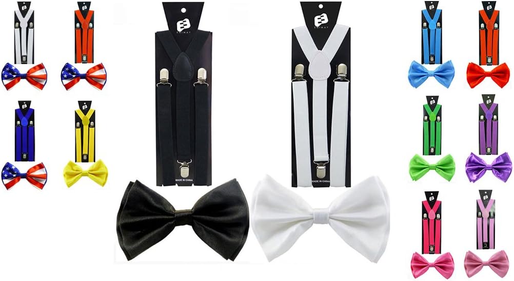 JTC Belt Men's Nice Shades Combo Pack Suspenders & Bow Ties