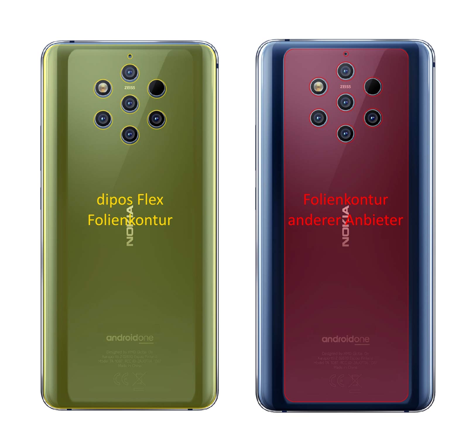 dipos I 6X Pellicola Protettiva antiriflesso Compatibile con Nokia 9