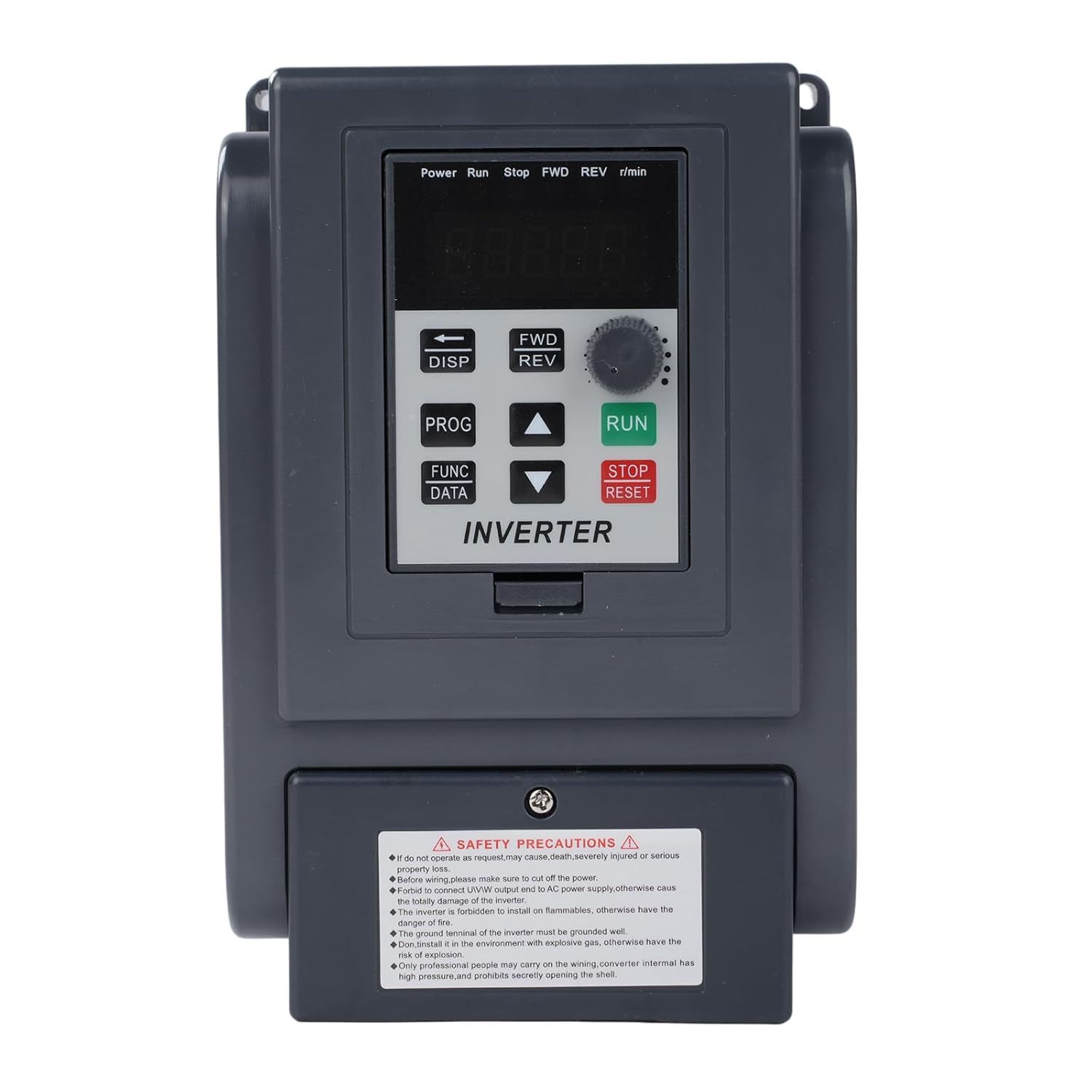 DEWIN Variador de Frecuencia VFD,1.5kW Entrada monofásica 220V,Salida trifásica 380V. VFD Inversor Controlador de Velocidad del Motor(Modelo de fábrica:AT4-1500X)
