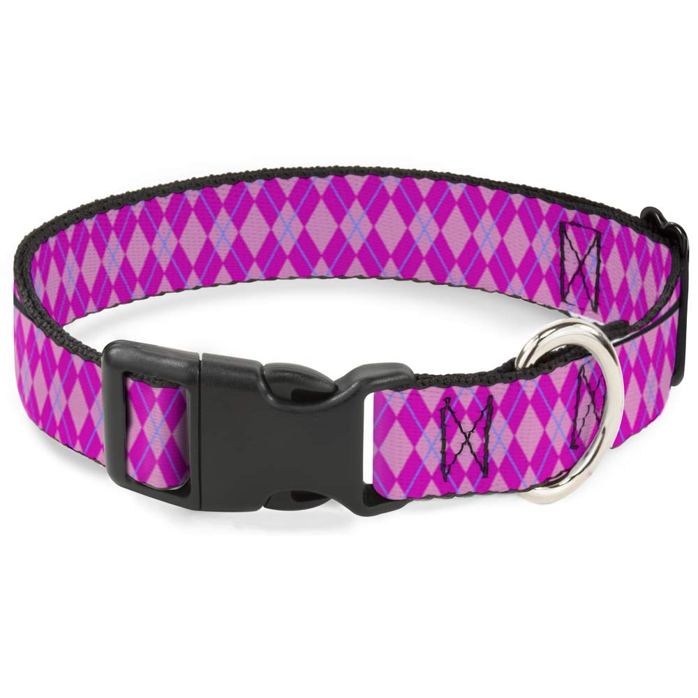 Collier en plastique Argyle turquoise avec clip haute résistance