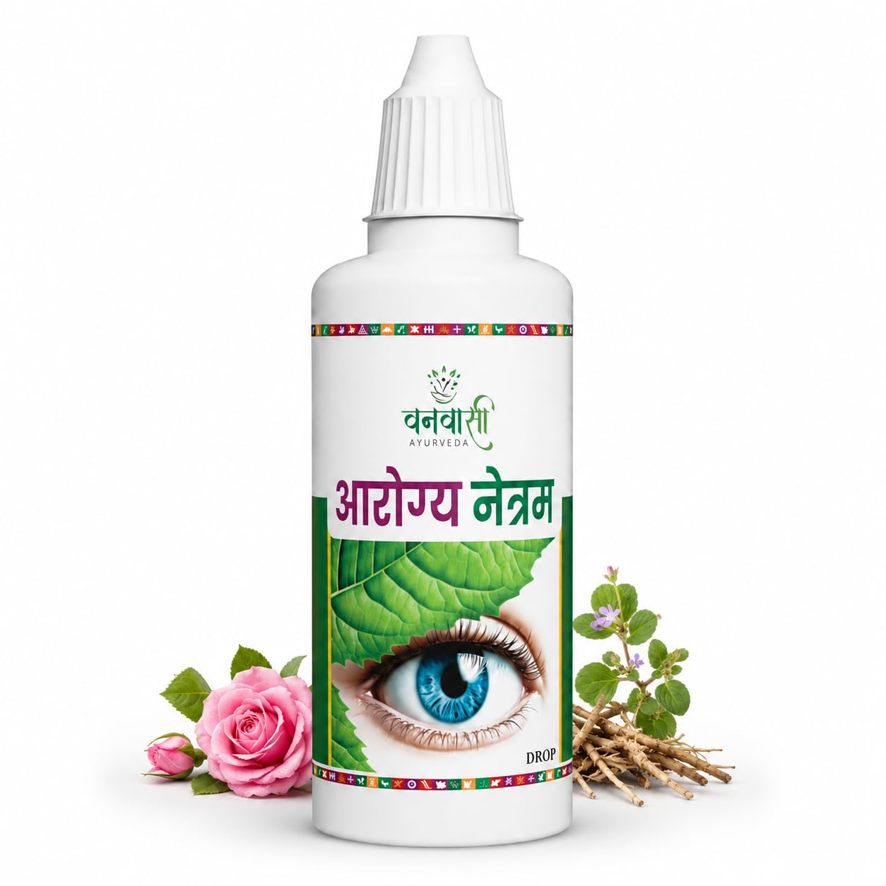 VANVASI AYURVEDA Arogya Netram Eye Drop 30ml | Herbal Eye wellness Eye Care with Turmeric, Mulethi, Punarnava & Rose | Natural Eye Comfort & Hydration