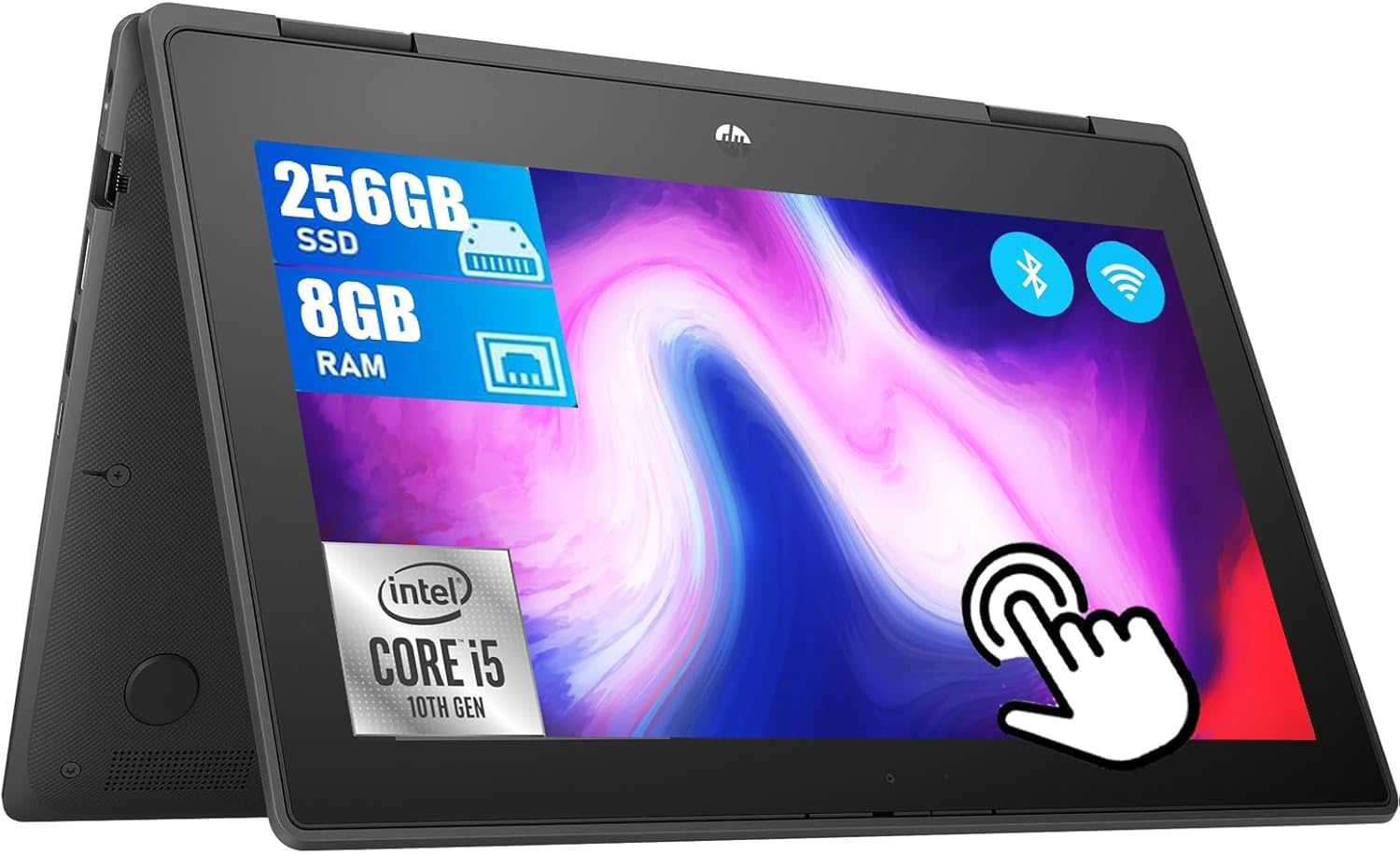 HP ProBook X360 11 G6 EE, 2 in 1 Touchscreen Business Laptop da 11,6" HD, Intel Core i5-10210Y, 8GB RAM, 256GB SSD, Tastiera QWERTY USA, Windows 11 Pro (Ricondizionato)