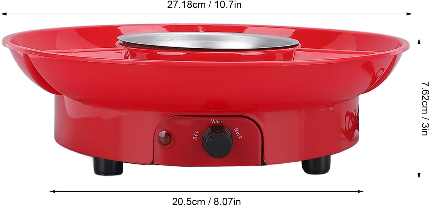 Pssopp Removable Serving Tray,Electric Fondue Maker Deluxe Set Chocolate and Cheese with Dipping Forks Cheese Fondue Set Butter Warmer Fondue Pot Family Melting Hot Pot for Tapas (US