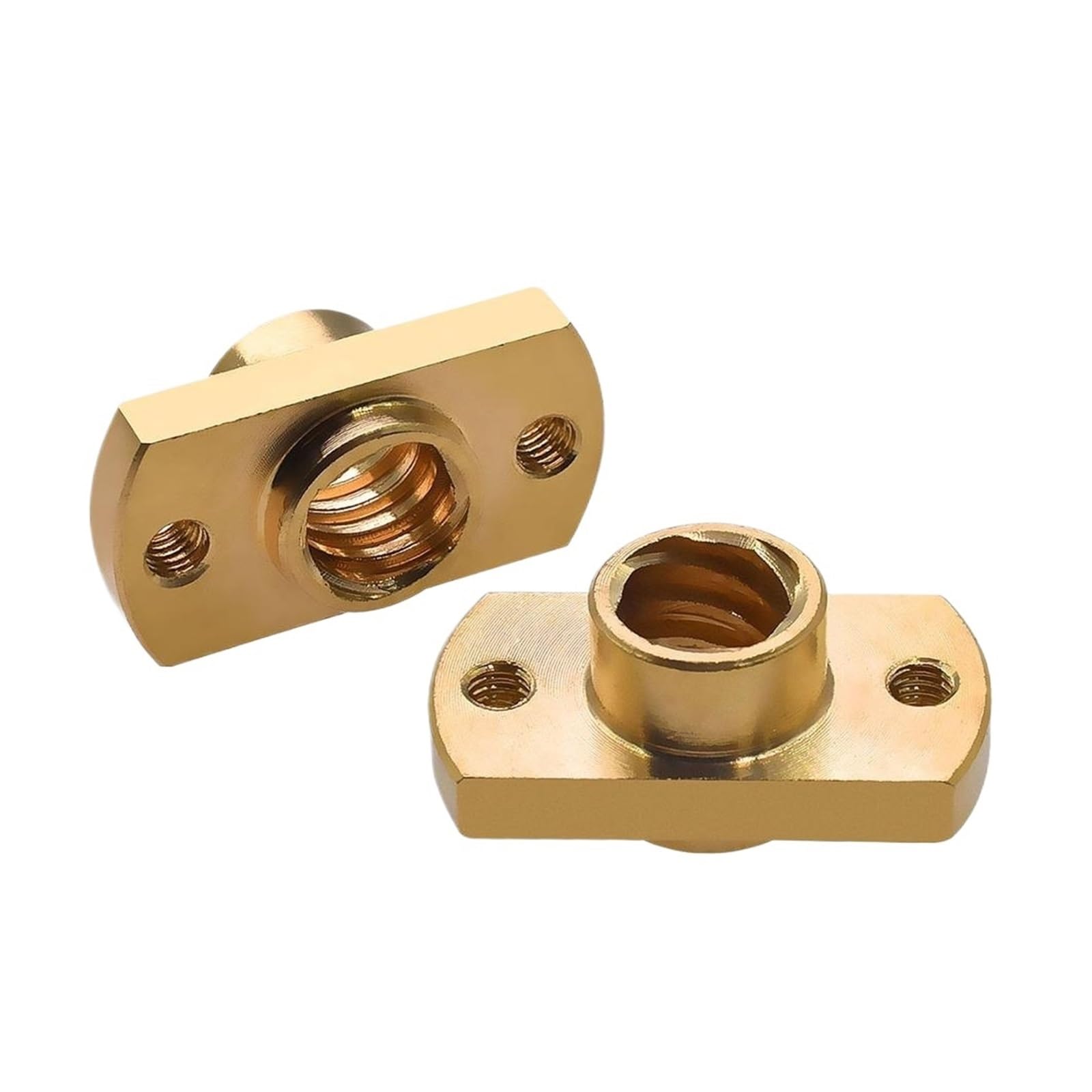 Metal Ball Screw nut 2pcs /lot T8 Lead Screw nut Pitch 2mm Lead 8mm Brass T8x8mm Flange Lead Screw Nut
