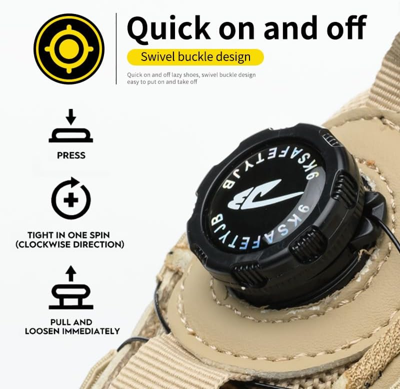 Steeel Toe Work Shoes for Men and Women Lightweight Sneakers Comfortable Industrial & Construction Safety Boots - Image 6