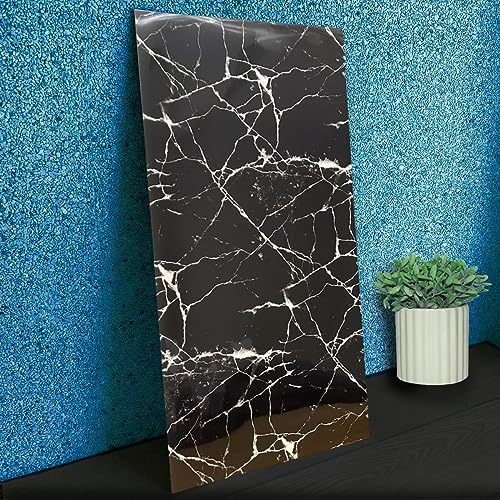 Kit 10 Placa Adesiva Marmore Brilho 3d Parede Painel 30x60cm Pret...