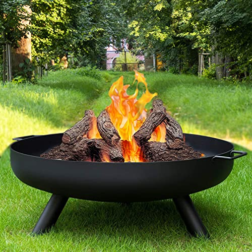 Crystals Outdoor Fire Pit, Fire Pits for Garden, BBQ Fire Brazier for Camping Picnic, Steel Fire...