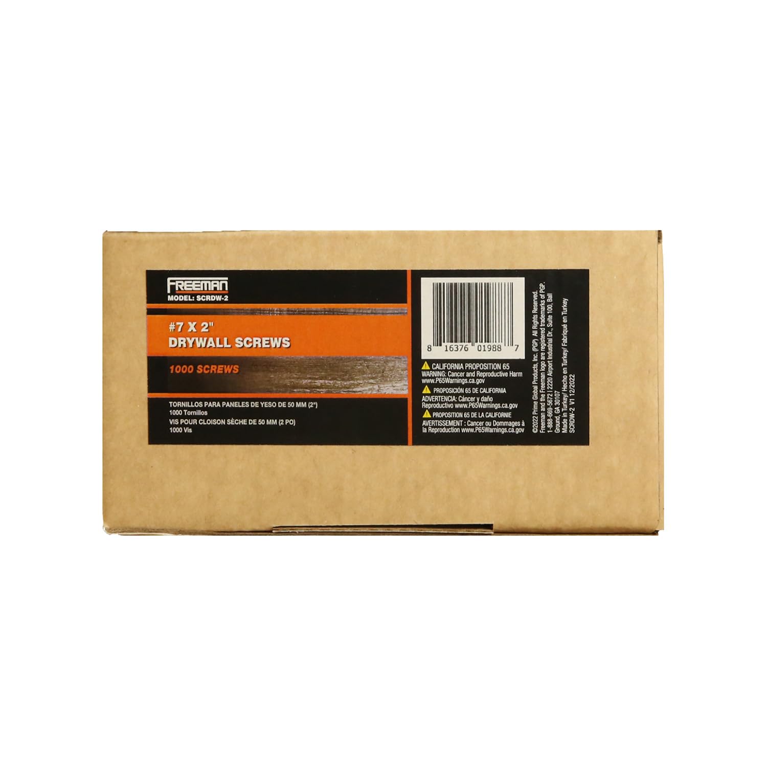 Freeman #6 x 2 Phillips Bugle Head Drywall-to-Wood Screws – 1,000 Count – Plastic Collated, Phosphate Coated, for Senco DuraSpin-Style Screw Guns – SCRDW-2