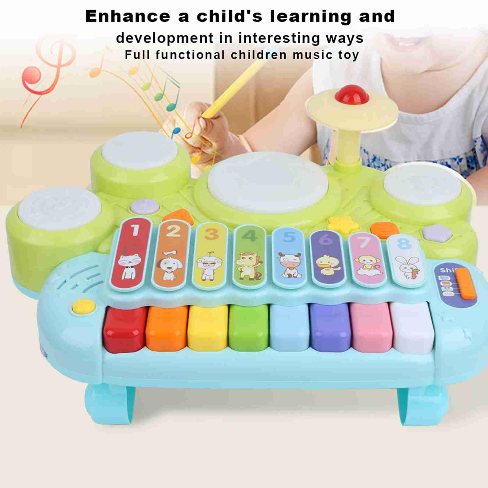 Jouet Piano Électronique 3-en-1, Instruments de Musique
