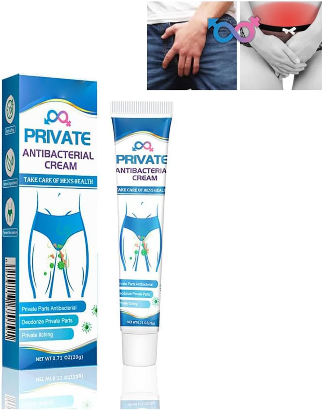 Antibacterial Cream for Private Parts, Private Soothing Cream Unisex, Deodorant and Antifungal Cream, Private Soft Cream, Intimate Soothing Cream, External Cream for Soothing (1)