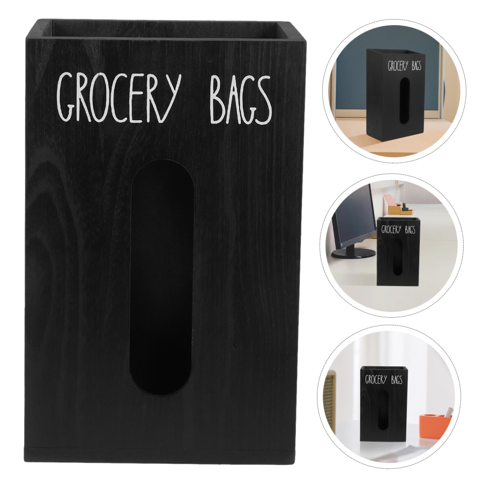 GLEAVI Organizador de Bolsas de Basura de Madera de Almacenamiento de Bolsas de Caja de Almacenamiento y Encimeras Hogar y Oficina