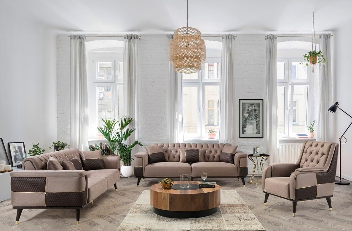 Casa Padrino Luksusowa sofa łóżko brązowy/ciemnobrązowy/złoty 225 x 94 x szer. 83 cm - nowoczesna sofa do salonu - meble do salonu