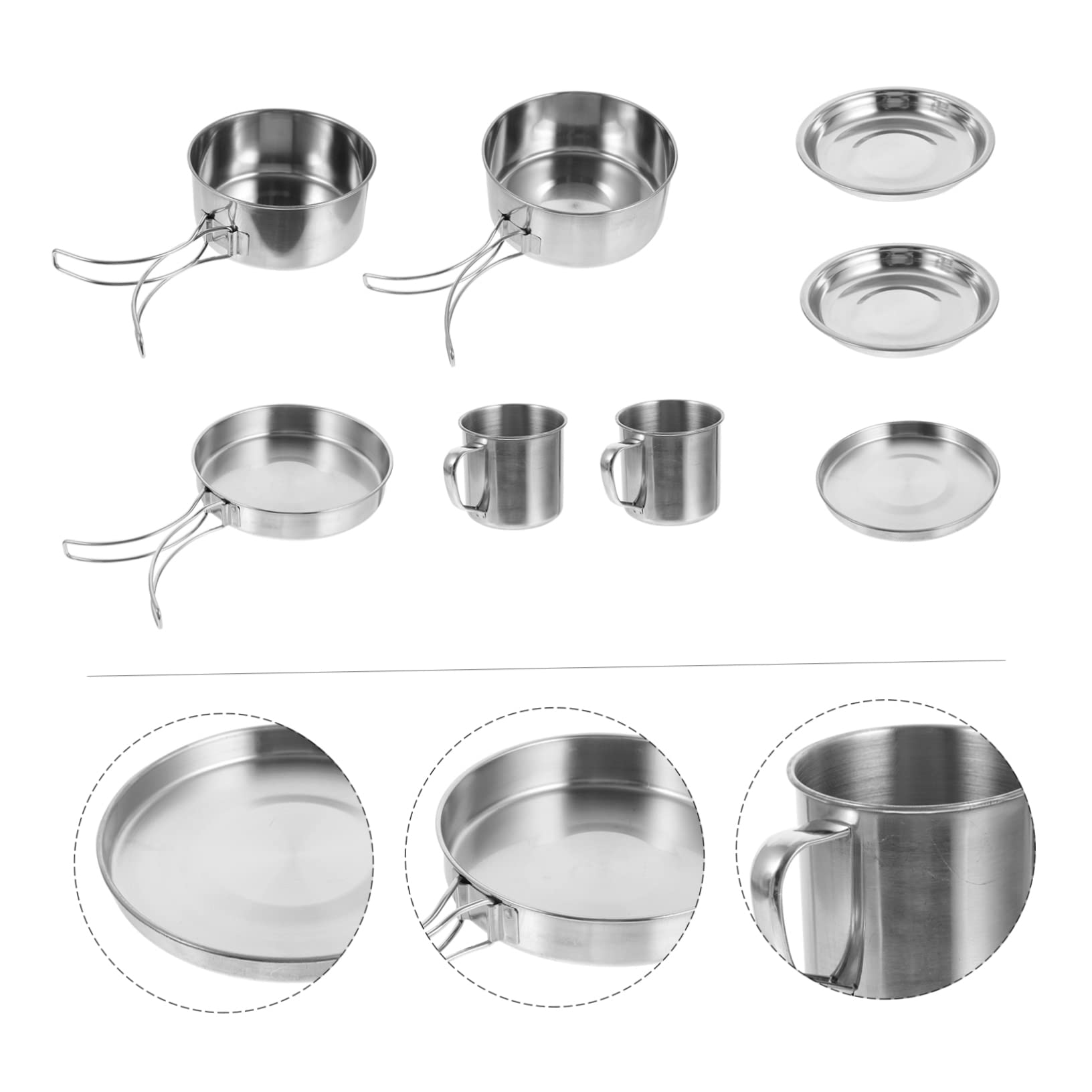 BESPORTBLE 1set Pieghevoli Inossidabile Per All Utensili Picnic Escursioni e Bbq Facili e Resistenti