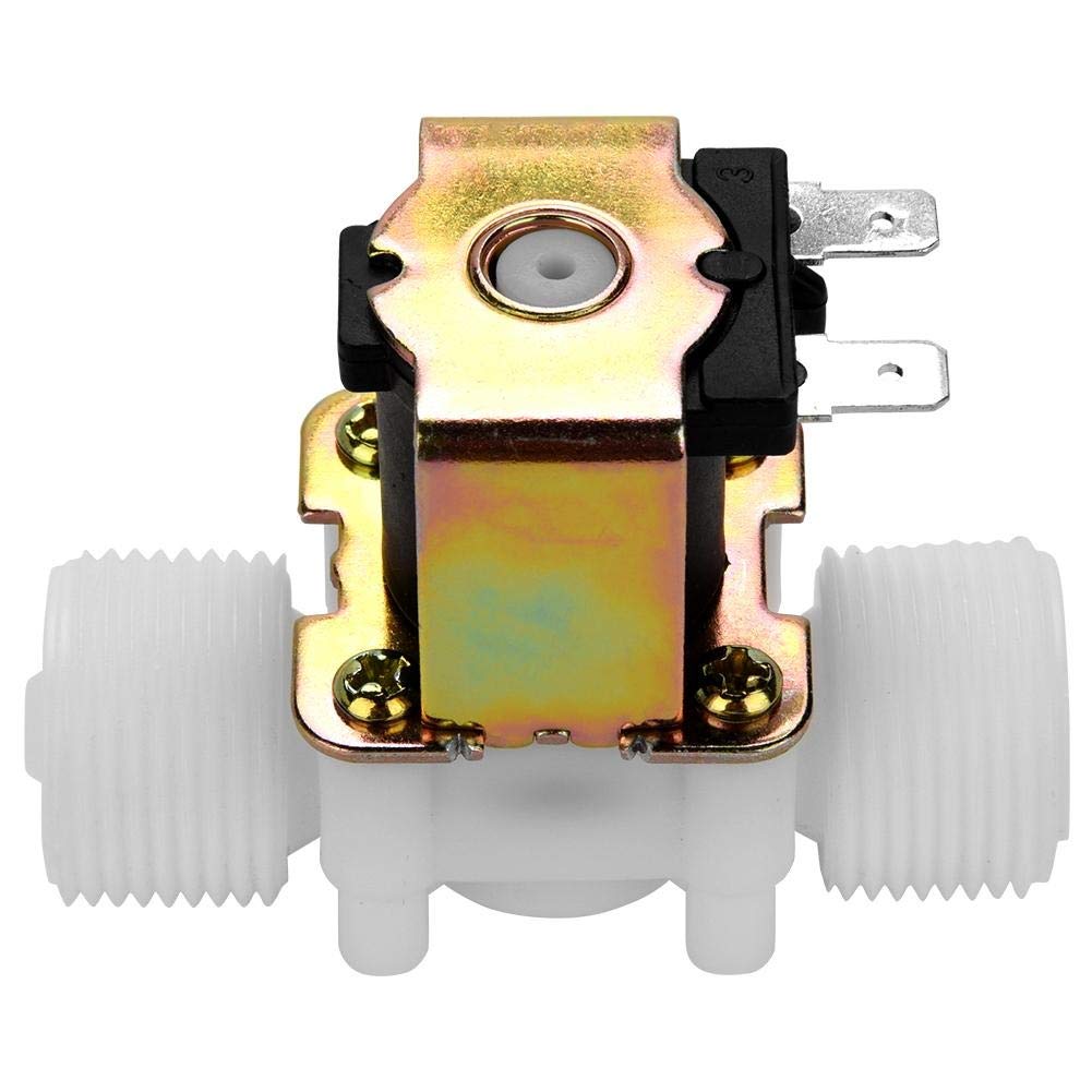 Regun Water Inlet Valve Solenoid Valve Dc 12V Dn20 G3/4" Plastic Electromagnetic Valve Normally Closed Water Inlet Switch