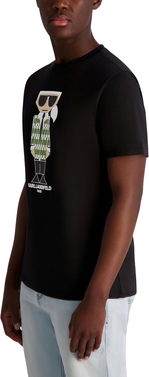 Karl Lagerfeld Mens Short Sleeve Crewneck Graphic T-Shirt - Image 5
