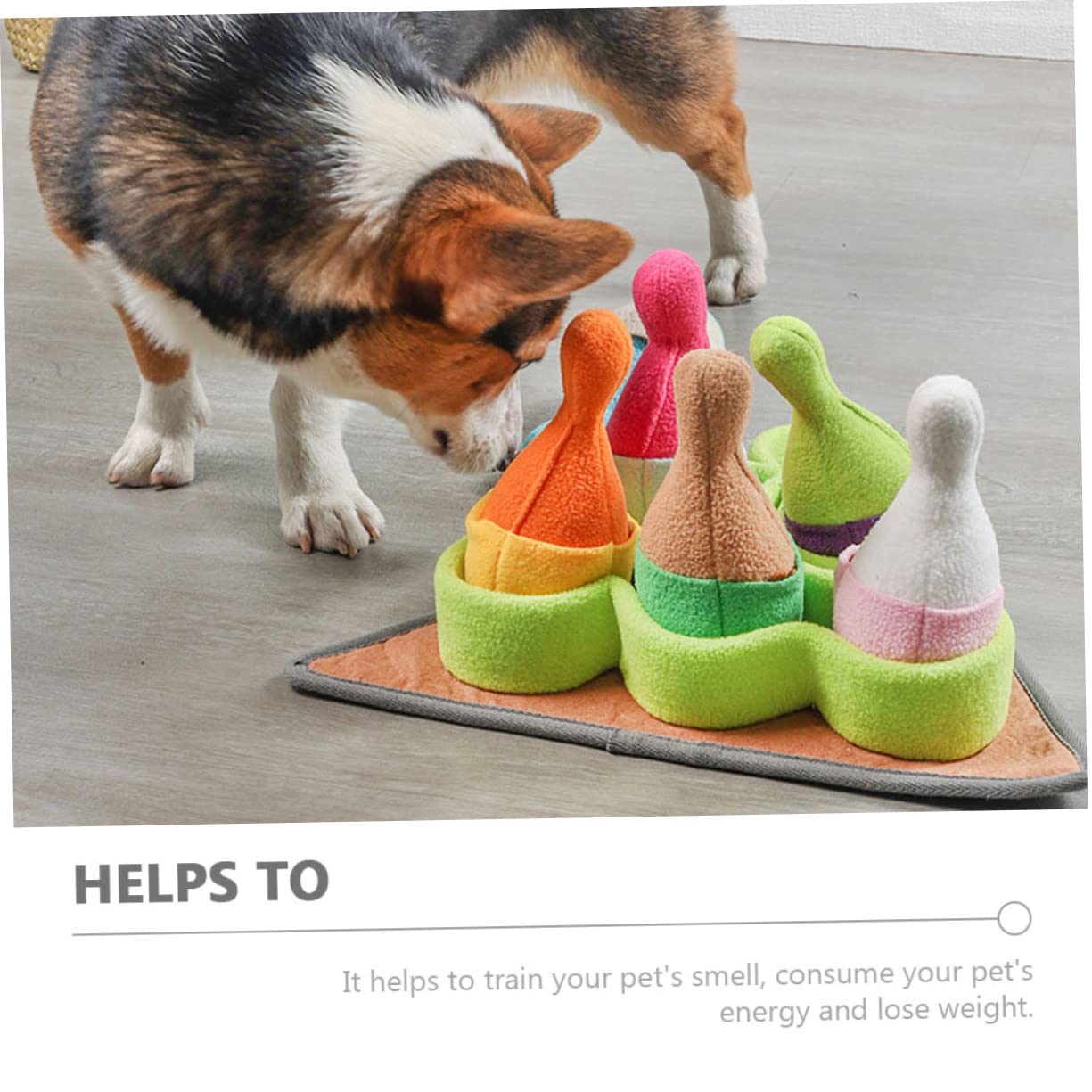 Tragbares Hundespielzeug Bowling Form aus Polar Fleece Verschleißfestes Beschäftigungsspielzeug für Welpen und Hundetraining im Haushalt
