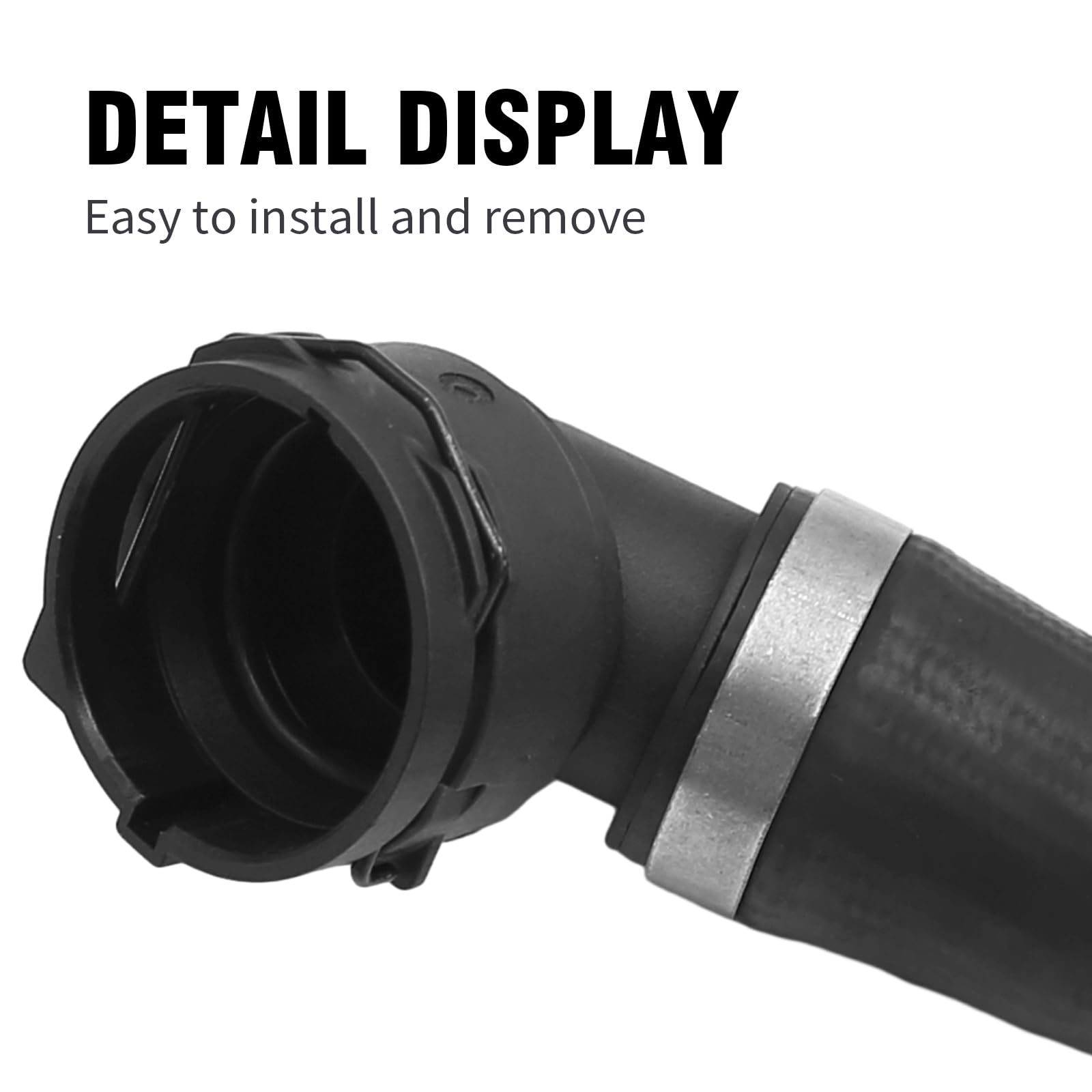 Hoypeyfiy Radiator Lower Hose Pipe Automotive Replacement Part Compatible With Vauxhall Opel Astra J Zafira B Zafira C Tourer 1.6 1.8 13338423 1336522 (Black