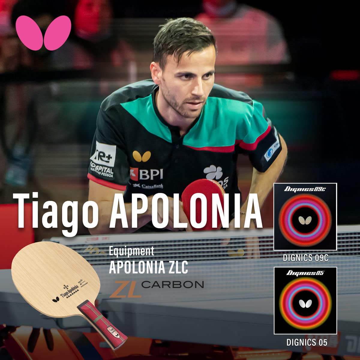 Amazon | Butterfly Apolonia ZLC プロライン 卓球ラケット - Tiago 