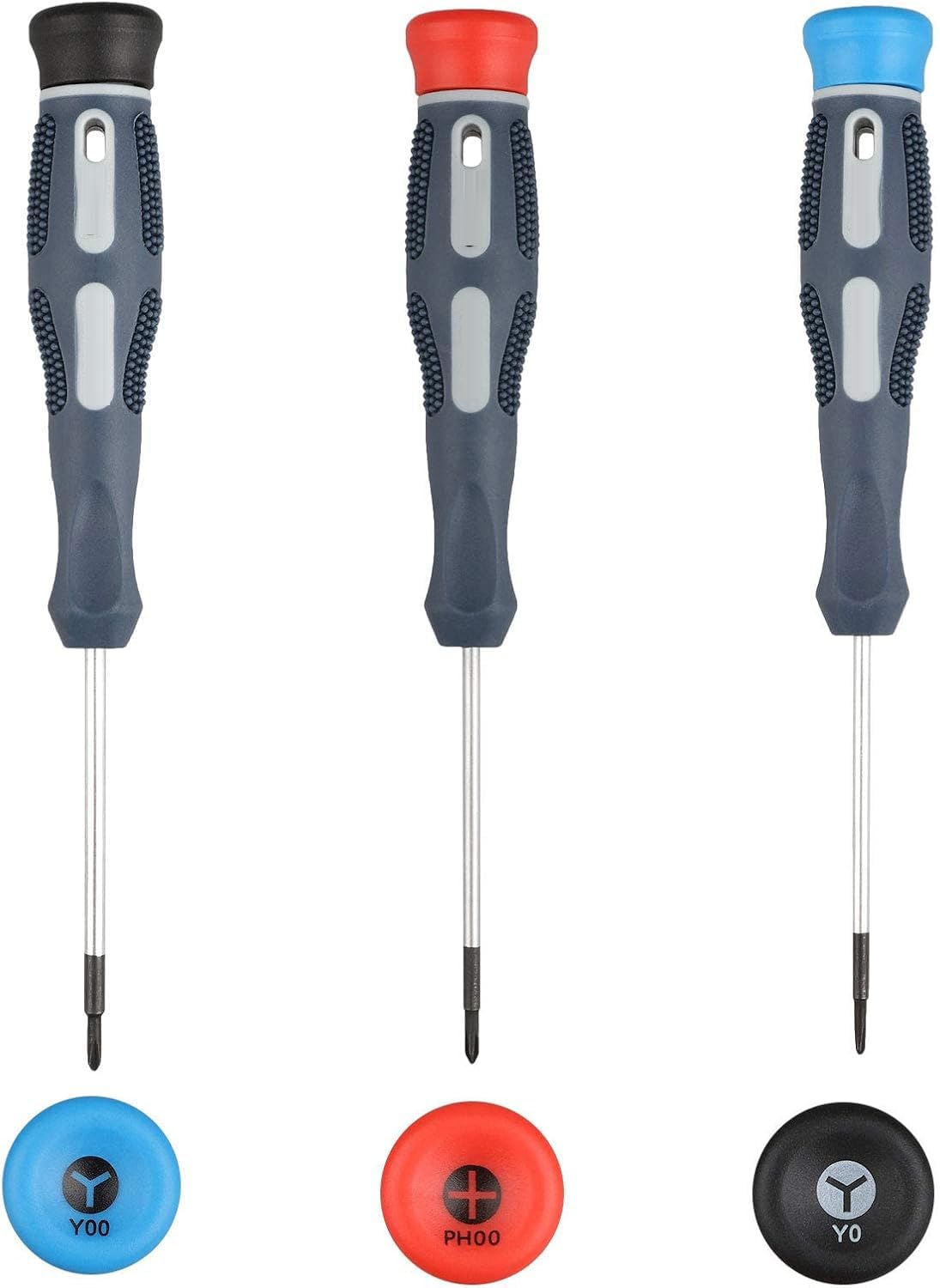 SYOSI Screwdriver Set for Nintendo Switch, Tri wing Screwdriver Repair Kit Y Shaped Tip & Cross Shaped Magnetic Screwdrivers, Compatible Compatible for Switch Joy Con Controller Set of 3