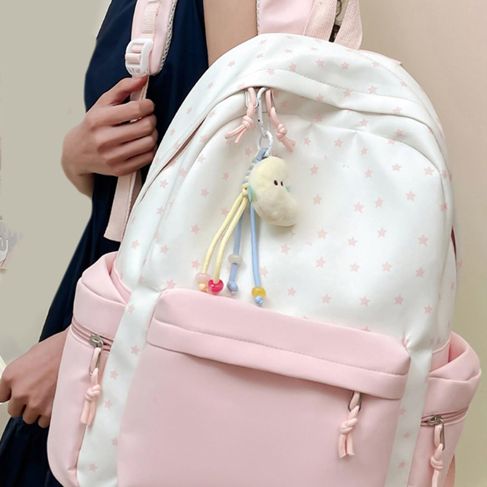 Zaino capacità Borsa per laptop Zaini casual Borsa da scuola per studenti Stampa stella Borsa da viaggio per studenti per adolescenti