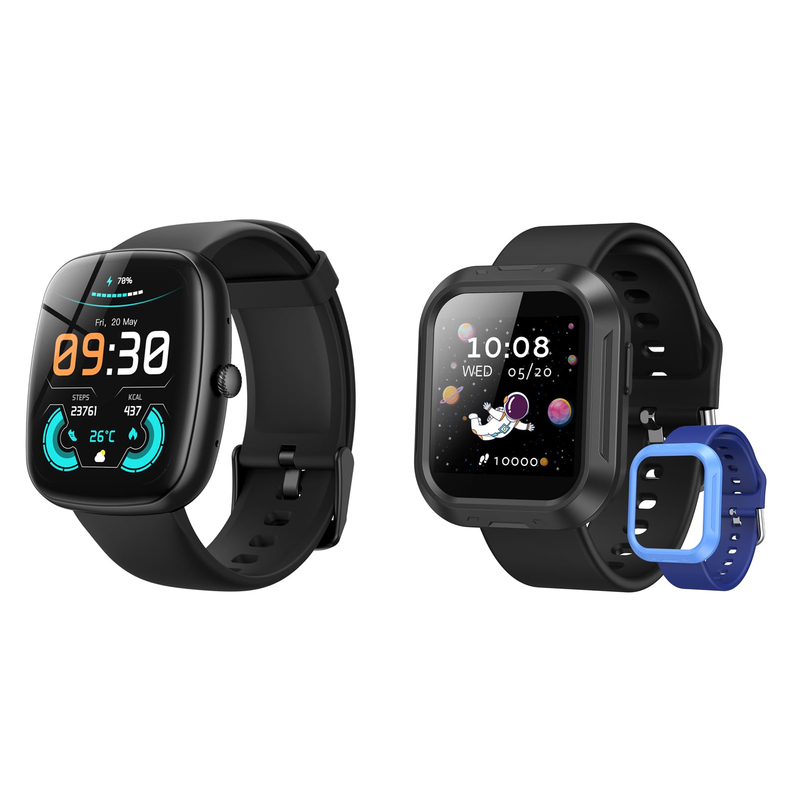 Parsonver Smart Watch Fitness Tracker, PSSW6B Bundle with PSSW7B