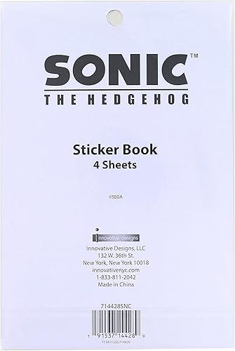 Miniatura 2 de Innovative Designs Libro de calcomanías Sonic The Hedgehog | 4 hojas | Más de 300 calcomanías