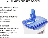 Vista 3 de LOCK & LOCK – Jarra de agua para puerta del refrigerador, con asa, sin BPA (bisfenol A), jarra de plástico con tapa abatible, perfecta para hacer