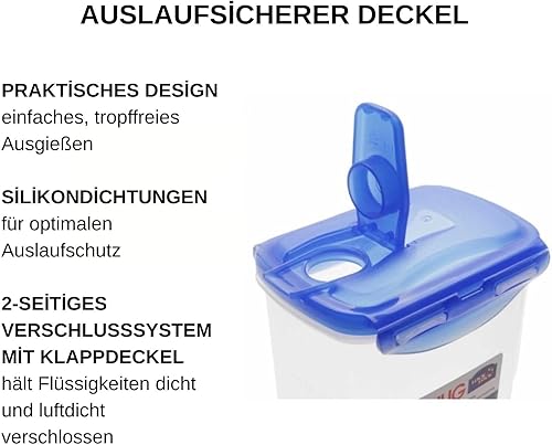 Miniatura 3 de LOCK & LOCK – Jarra de agua para puerta del refrigerador, con asa, sin BPA (bisfenol A), jarra de plástico con tapa abatible, perfecta para hacer