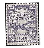 Goldhahn Flugpost Gotha postfrisch ** "Herzog-Karl-Eduard-Fliegerschule 1912" Briefmarken für Sammler