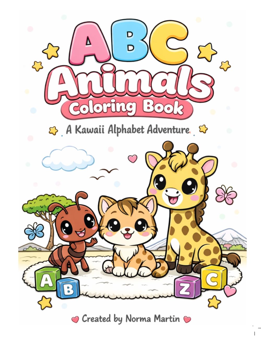 ABC Animals Coloring Book: A Kawaii Alphabet Adventure