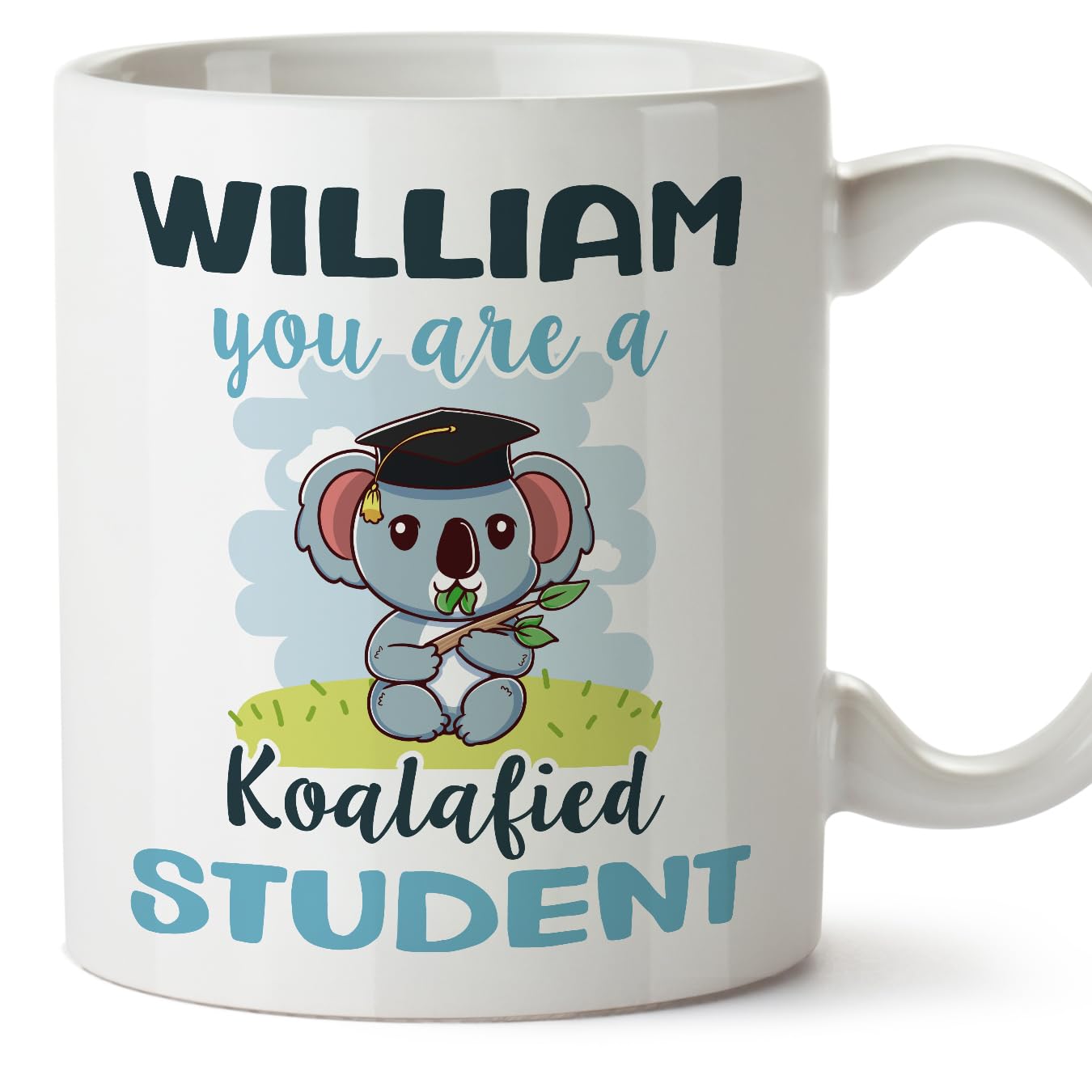MUGFFINS Personalised Mug for Student man - in English - Custom Koalafied - Funny Custom Gift for Colleagues - Ceramic 11oz Mug — image 1