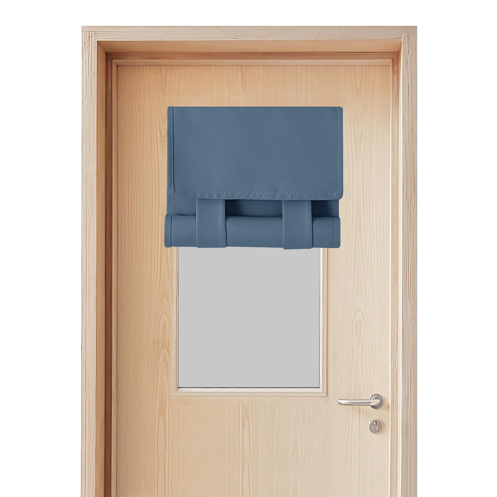 BETTELOOM Small Solid Cozy Blackout Door Window Curtains, Quick and Easy Installed Without Tools, Block Lights, Heat.Offer Privacy for Office,