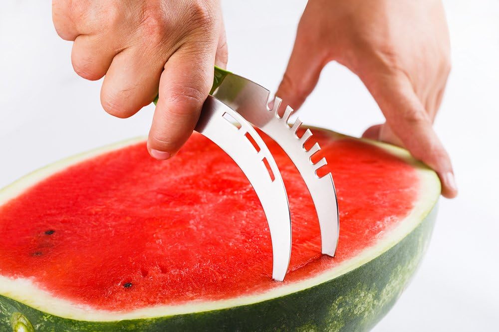 Chef Food Watermelon Knife Slicer & Melon Cutter Baller 304 Premium Stainless Steel with PVH Handle As Seen On Tv -Fruit Carving, Cutter Shapes Set, Kid Friendly, Fresh is always near