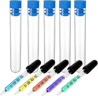 Eye Dropper 1ml, Glass Dropper, Pipette, Essential Oil Glass Dropper, Laboratory Dropper, Accurate Measurement(5 Pieces Glass Droppers + 5 Pieces Individually Packaged)
