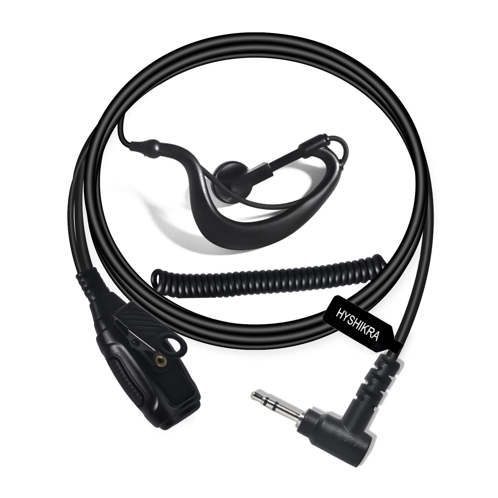 Cuffia 1 pin 2,5 mm con microfono Big PTT compatibile con Motorola TLKR T60 T61 T62 T81 T80 T82 Extreme Hunter Auricolare radio bidirezionale per il personale di sicurezza (forma di G, 5)