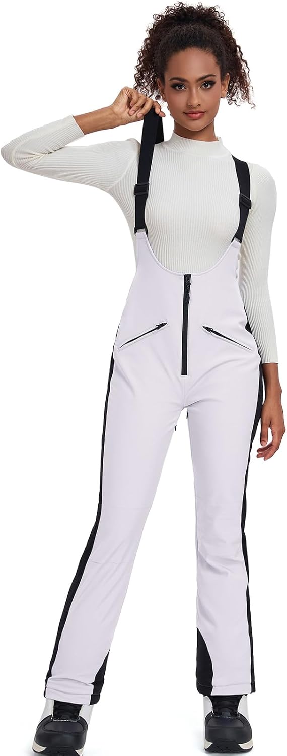 GS SNOWING Women's Snow Bibs Pants Insulated Waterproof Windproof Winter Ski Pants Snowboarding Overalls - Image 3