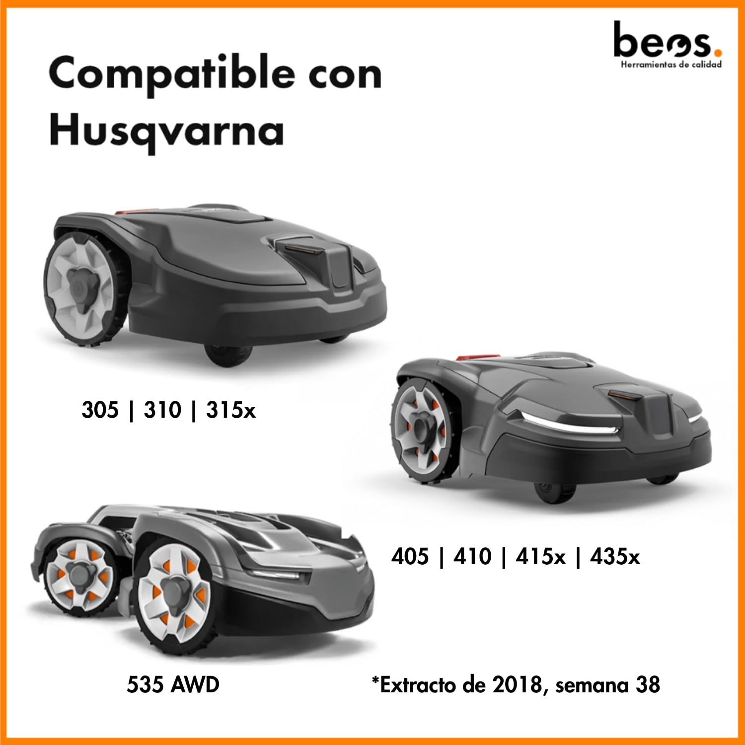 Premium robot cortacésped tuning - Plato giratorio compatible con Husqvarna Automower 305 | 310 | 315x | 405 | 410 | 415x | 535 AWD - Disco de cuchillas reforzado con fibra de vidrio para 7X cuchillas