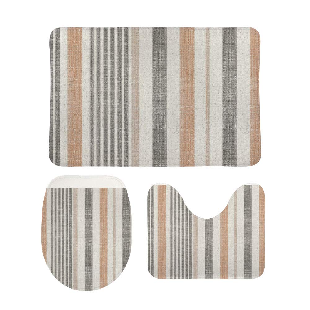 Tapis de salle de bain coloré en lin pour décoration moderne