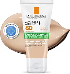 La Roche-Posay, Anthelios Airlicium, Protetor Solar Facial Antioleosidade com Cor, Controle de Oleosidade, Efeito Matte, Toque limpo, Ação anti-transferência da cor, Cobertura