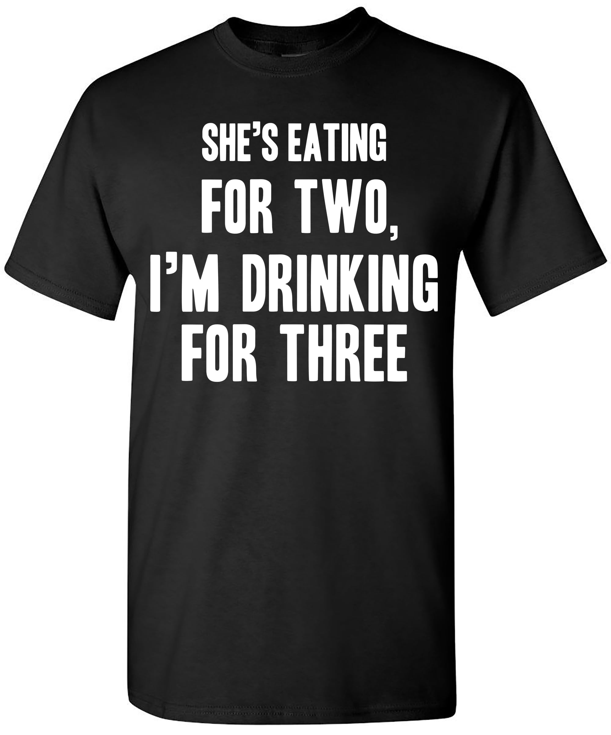 Drinking for Three Funny New Dad T-Shirt, Pregnancy Announcement Tee for Daddy, Joke Gifts for Father