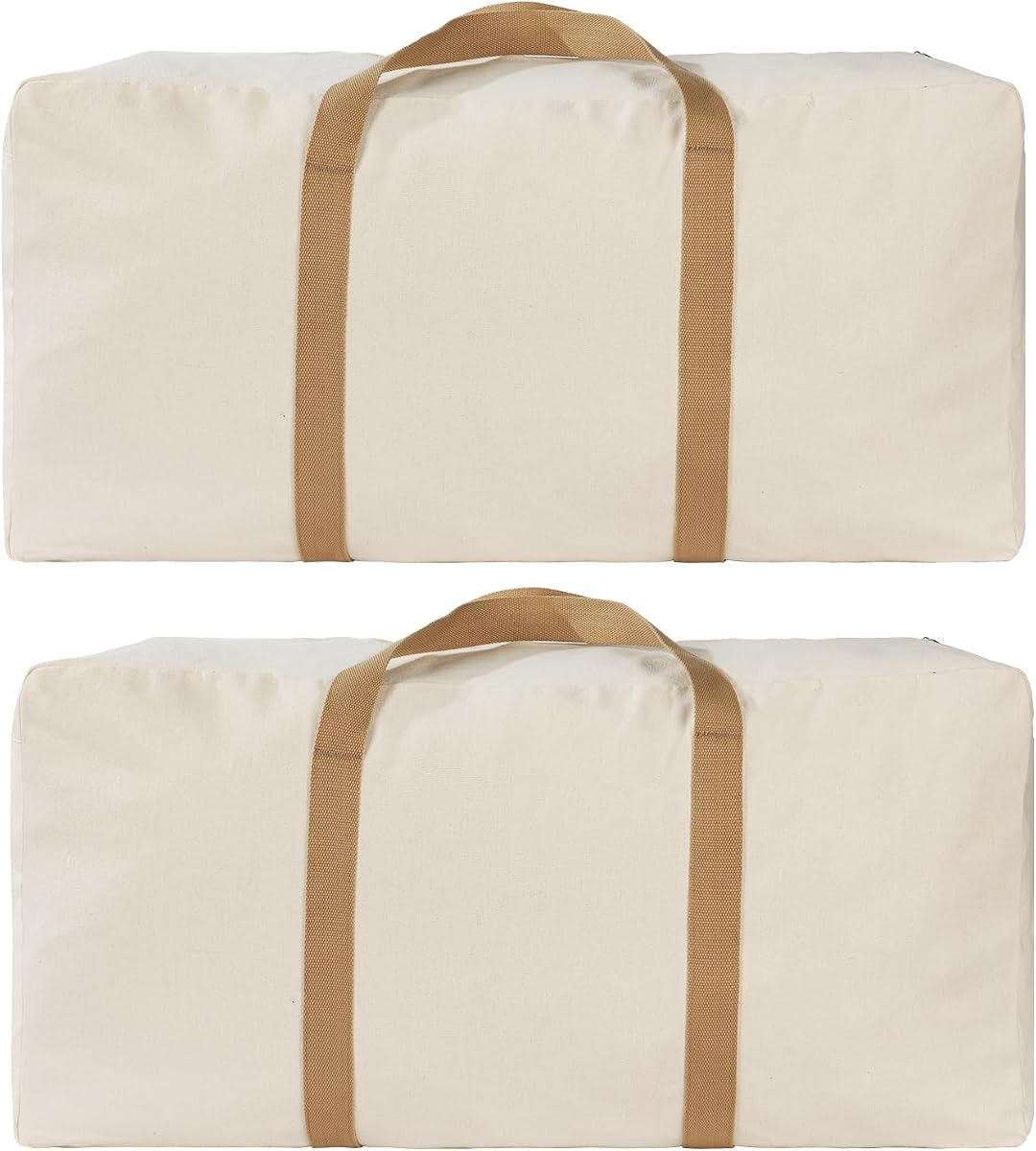 Canvas Storage Duffle Bag, Beige, 31''x15''x15'', 2