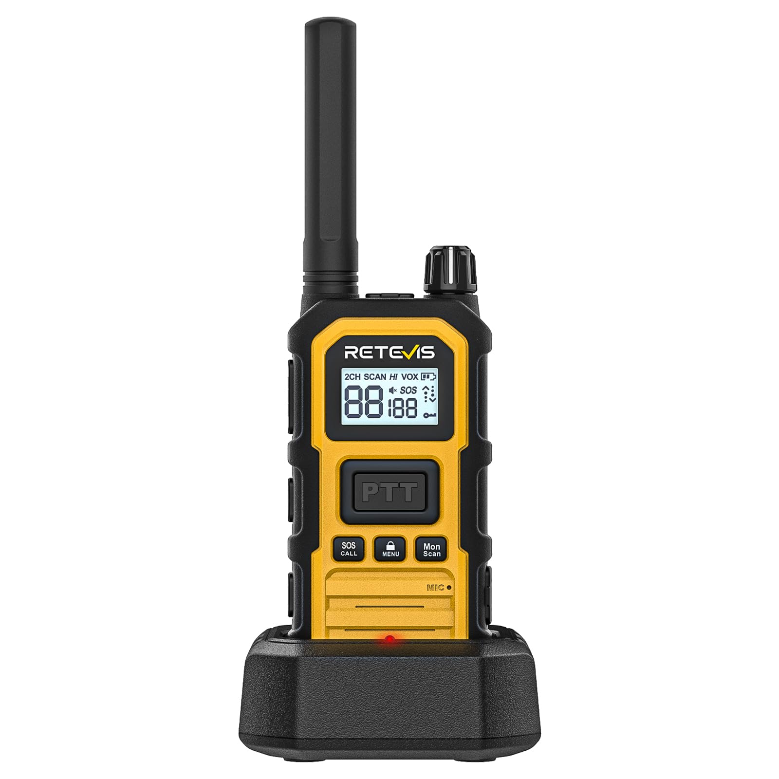 Talkie Walkie Imperméable - TWINBIRD - Rb648 - IP67 - 2000mAh - Jaune