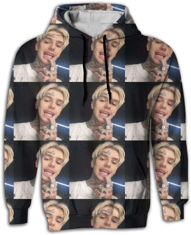 IEIDJFF LIL Peep Coat With A Pocket Rope Hat Printing Sports Novelty 3D Men's