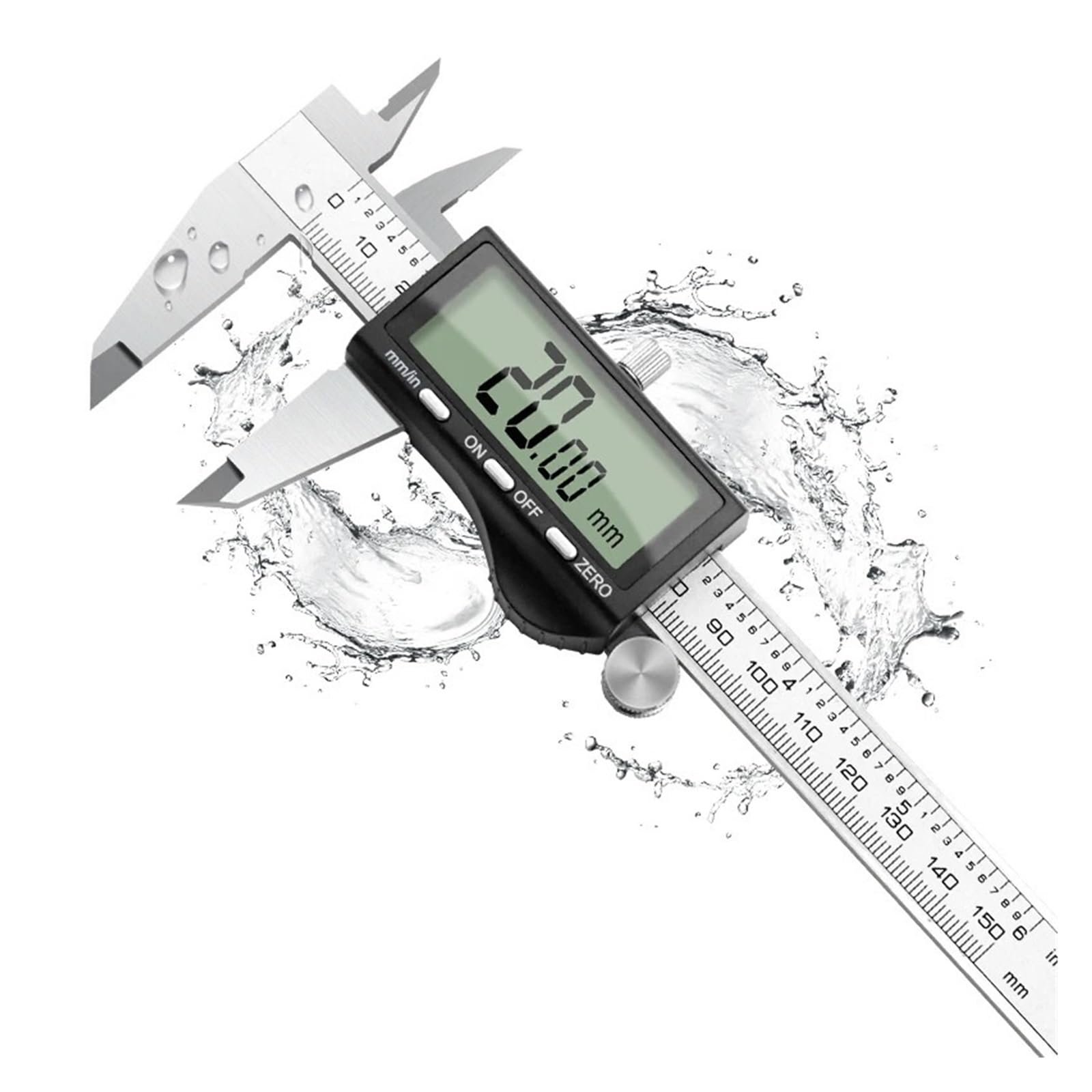 Suwmiarka cyfrowa, duży wyświetlacz LCD, metalowy kątownik, narzędzie pomiarowe, 150mm, 200mm, 300 mm (0-200 mm)