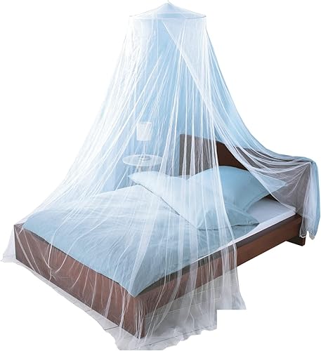 Mosquitera elegante juego de dosel para cama, individual/matrimonial, color blanco