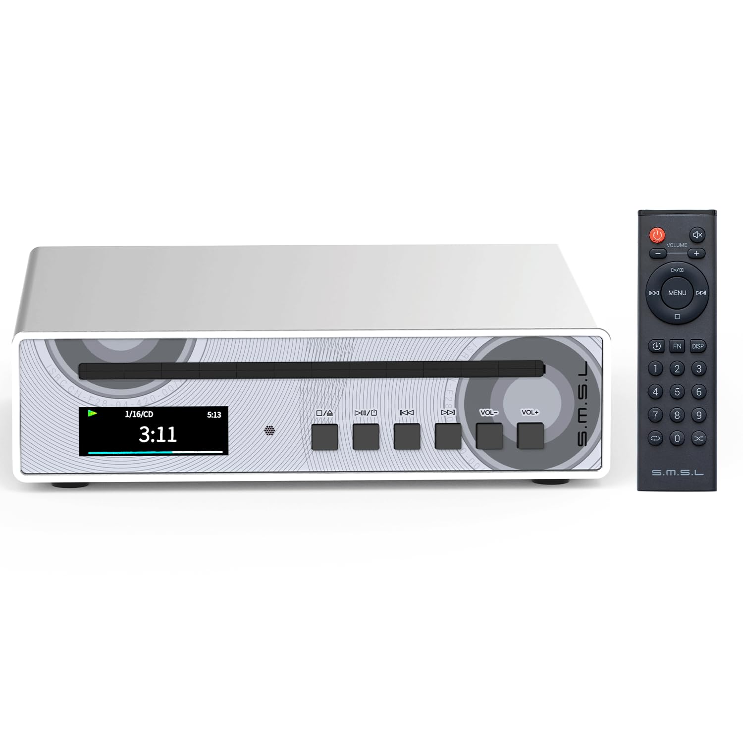 SMSL PL100PRO odtwarzacz CD 2 x CS43131 wysokiej klasy chipy DAC RCA/optyczne/koncentryczne/XLR zbalansowane / 3,5 mm i 4,4 mm wyjście słuchawkowe 200 mW 32 Ω, bezstratne odtwarzanie MQA, płyta CD-R