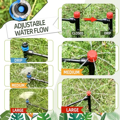 Adjustable Push-to-Connect Drip Irrigation System for Garden Raised Bed