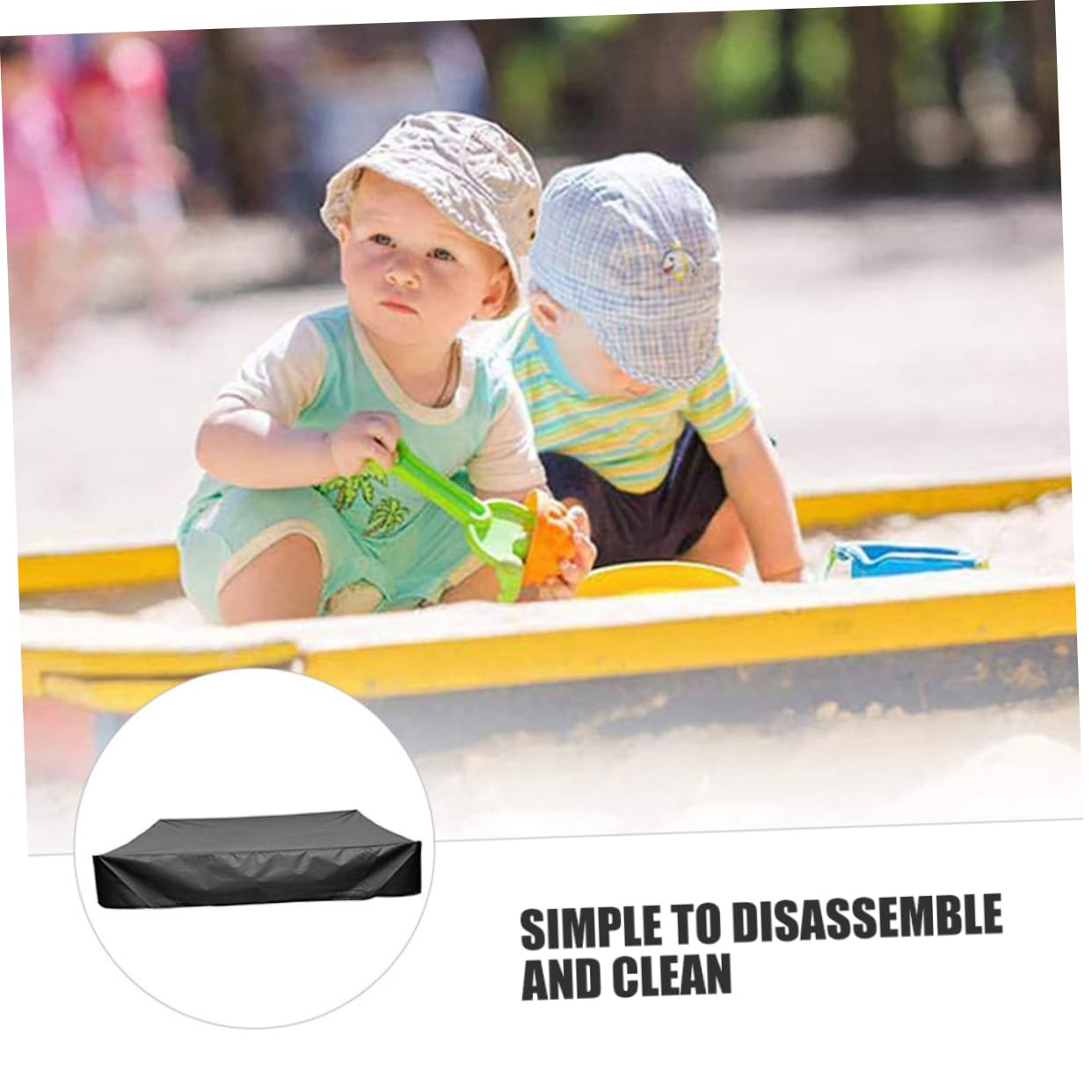 GAROZATION Garden Sandbox Cover Waterproof Canopy for Outdoor Sandbox Protector Durable and Shade Cover