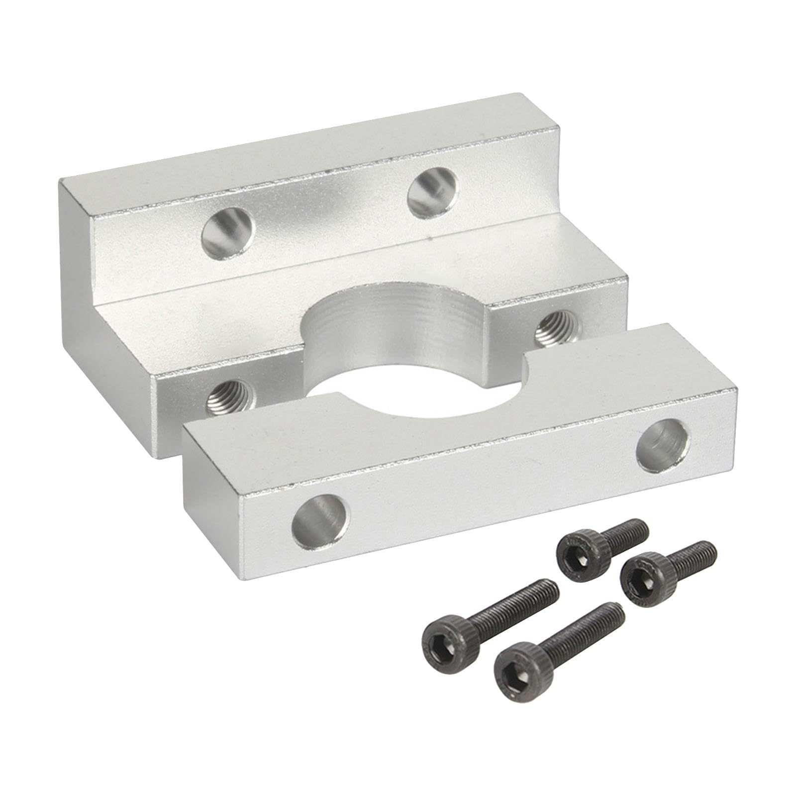 Hotend Fixed Block with Screw Kit Hotend Metal Mount Extruder Mount for V6 Silver-image-9